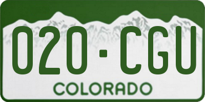 CO license plate 020CGU