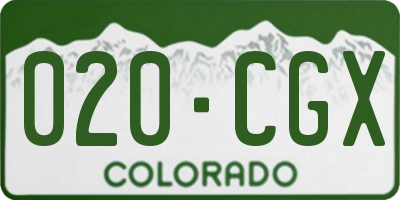 CO license plate 020CGX