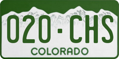 CO license plate 020CHS