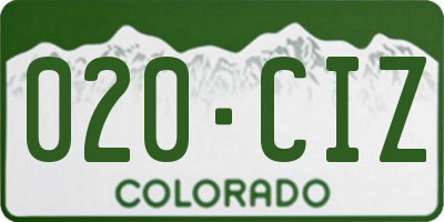 CO license plate 020CIZ
