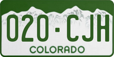 CO license plate 020CJH