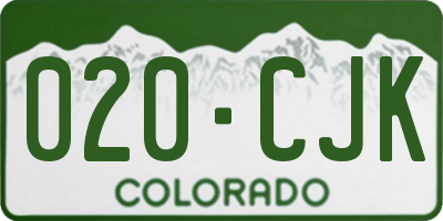 CO license plate 020CJK