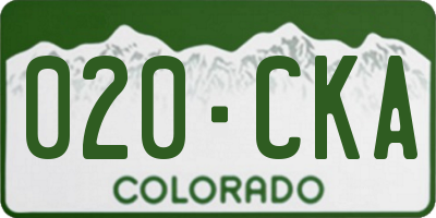 CO license plate 020CKA