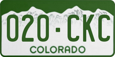 CO license plate 020CKC