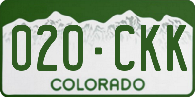 CO license plate 020CKK