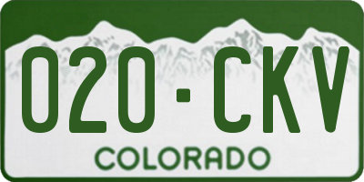 CO license plate 020CKV