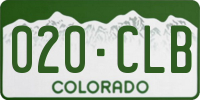CO license plate 020CLB