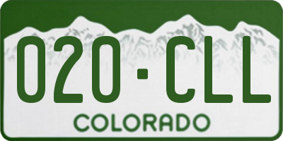 CO license plate 020CLL
