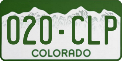 CO license plate 020CLP