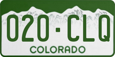 CO license plate 020CLQ