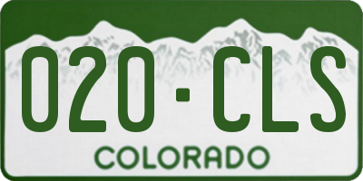 CO license plate 020CLS