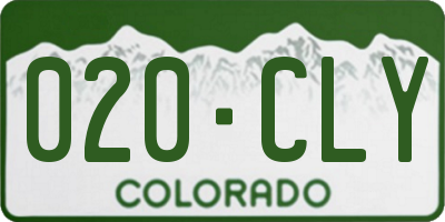 CO license plate 020CLY