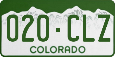 CO license plate 020CLZ