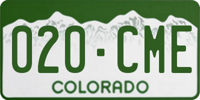 CO license plate 020CME