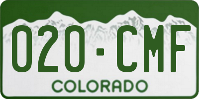 CO license plate 020CMF