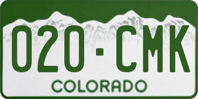 CO license plate 020CMK