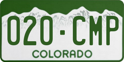 CO license plate 020CMP
