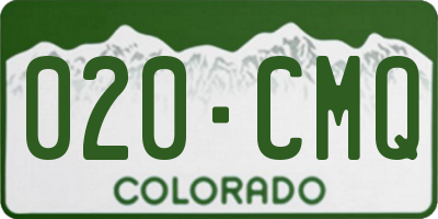CO license plate 020CMQ
