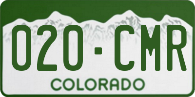 CO license plate 020CMR