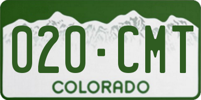 CO license plate 020CMT
