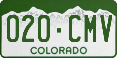 CO license plate 020CMV