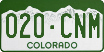 CO license plate 020CNM