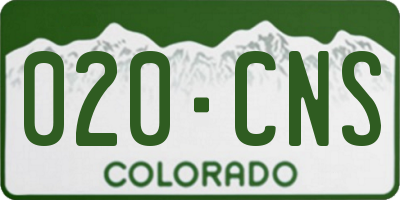 CO license plate 020CNS