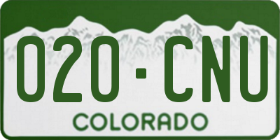 CO license plate 020CNU