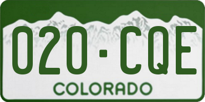 CO license plate 020CQE
