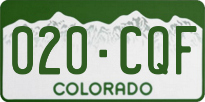CO license plate 020CQF