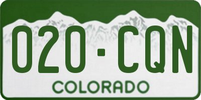 CO license plate 020CQN