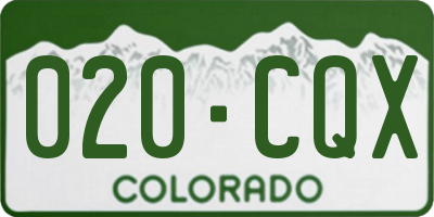CO license plate 020CQX