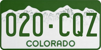 CO license plate 020CQZ
