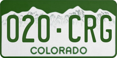 CO license plate 020CRG