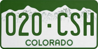 CO license plate 020CSH