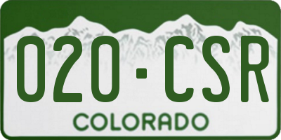 CO license plate 020CSR