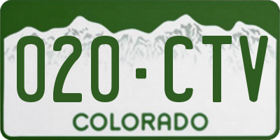 CO license plate 020CTV