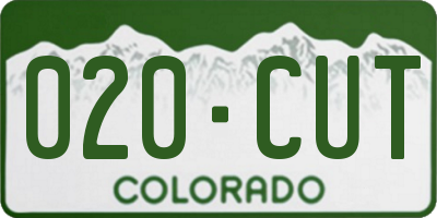 CO license plate 020CUT