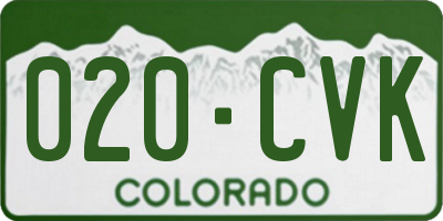 CO license plate 020CVK