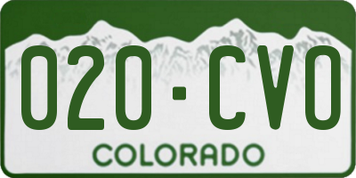CO license plate 020CVO