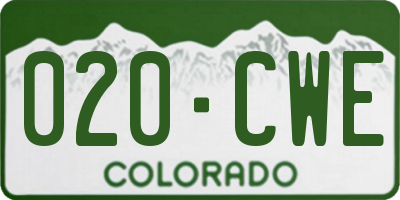 CO license plate 020CWE