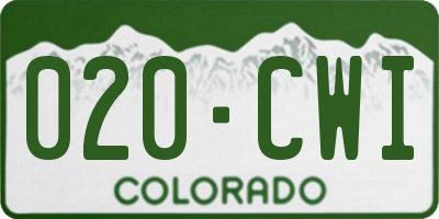 CO license plate 020CWI