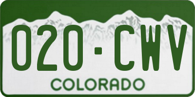 CO license plate 020CWV