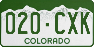 CO license plate 020CXK