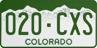 CO license plate 020CXS