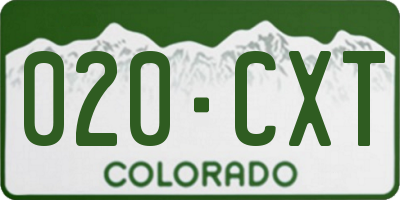 CO license plate 020CXT
