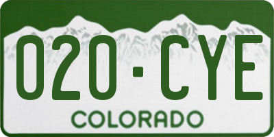 CO license plate 020CYE