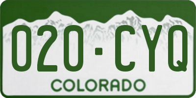 CO license plate 020CYQ
