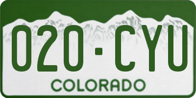CO license plate 020CYU