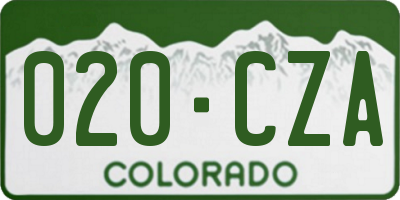 CO license plate 020CZA